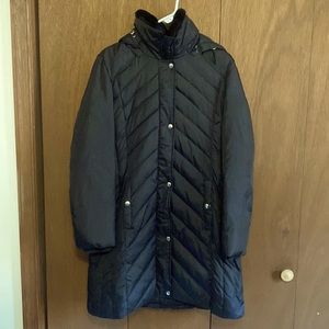 Michael Kors long winter jacket with detachable hood.